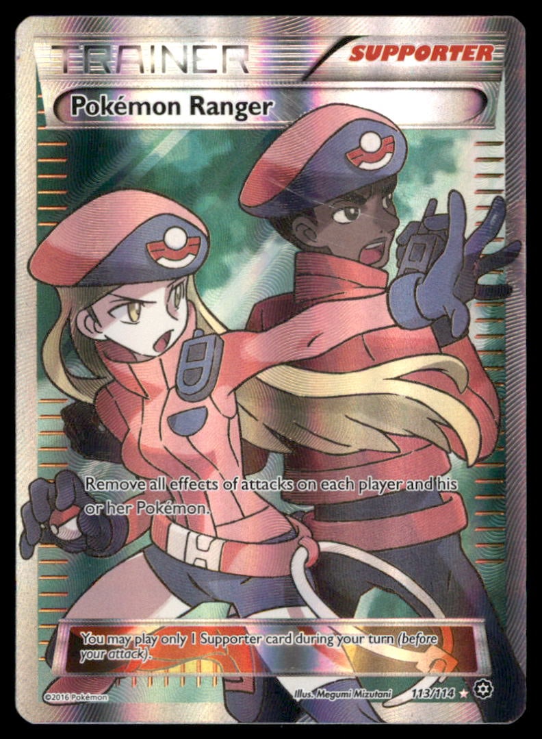 Pokemon Ranger (Full Art) XY - Steam Siege #113/114 Holo Pokemon Card: We offer combined shipping on multiple items. Buyers may also arrange their own shipping. LiveShipping is a separate and independent option for shipping that is NOT a part of the auction house or thei