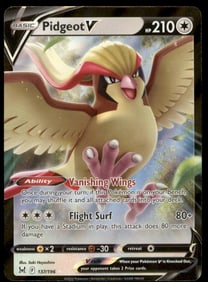 Pidgeot V SWSH11: Lost Origin #137/196 Holo Pokemon Card