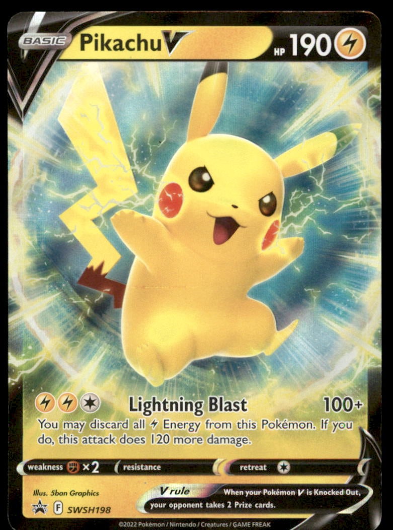 Pikachu V SWSH: Sword & Shield Promo Cards #SWSH198 Holo Pokemon Card: We offer combined shipping on multiple items. Buyers may also arrange their own shipping. LiveShipping is a separate and independent option for shipping that is NOT a part of the auction house or thei