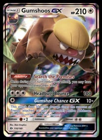 Gumshoos GX SM Base Set #110/149 Holo Pokemon Card