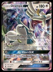 Drampa GX SM - Guardians Rising #115/145 Holo Pokemon Card