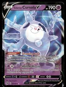 Galarian Cursola V Champion's Path #21/73 Holo Pokemon Card