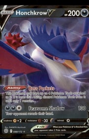 Honchkrow V SWSH09: Brilliant Stars #088/172 Holo Pokemon Card