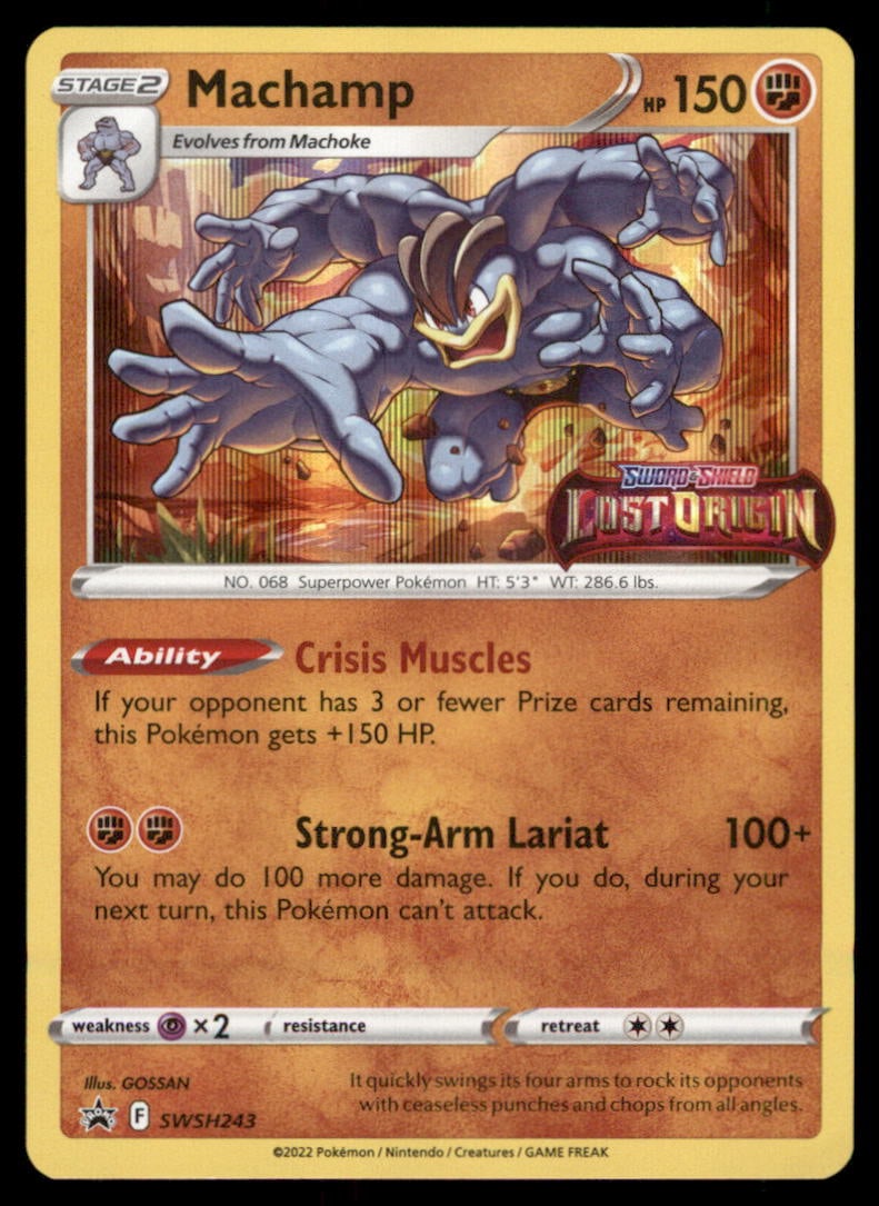 Machamp SWSH: Sword & Shield Promo Cards #SWSH243 Holo Pokemon Card: We offer combined shipping on multiple items. Buyers may also arrange their own shipping. LiveShipping is a separate and independent option for shipping that is NOT a part of the auction house or thei
