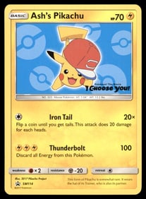 Ash's Pikachu SM Promos #SM114 Holo Pokemon Card