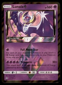 Lunala Prism Star SM - Ultra Prism #62/156 Holo Pokemon Card