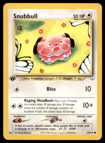Snubbull Neo Revelation #55/64 1st. ED. Pokemon Card