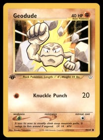 Geodude Neo Revelation #44/64 1st. ED. Pokemon Card