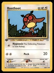 Hoothoot Neo Genesis #060/111 1st. ED. Pokemon Card
