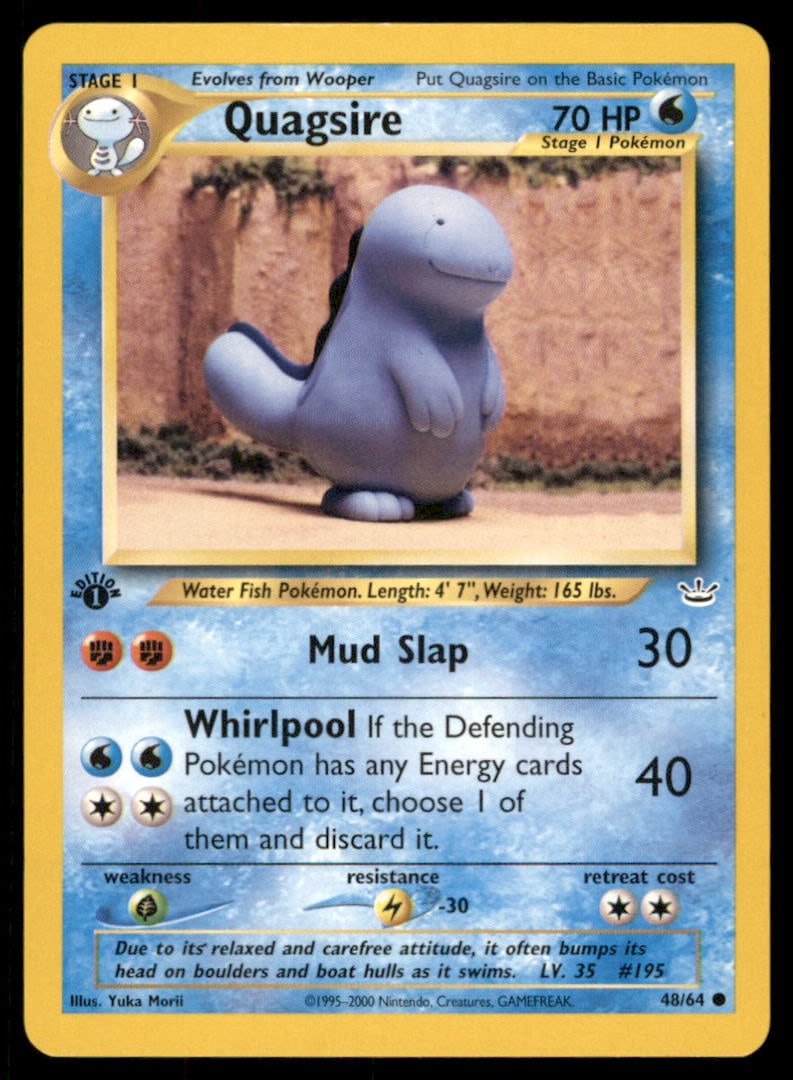 Quagsire Neo Revelation #48/64 1st. ED. Pokemon Card (1 of 2)