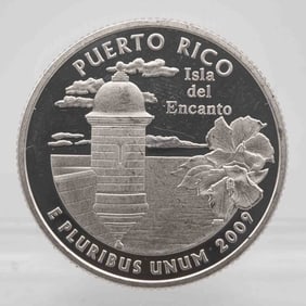 2009 American Proof Silver Quarter Puerto Rico