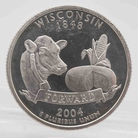 2004 American Proof Silver Quarter Wisconsin