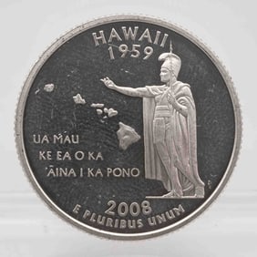 2008 American Proof Silver Quarter Hawaii