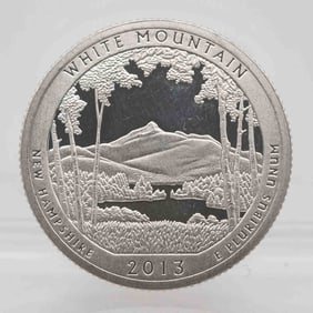 2013 American Proof Silver Quarter ATB White Mountain