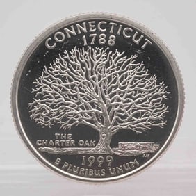 1999 American Proof Silver Quarter Connecticut