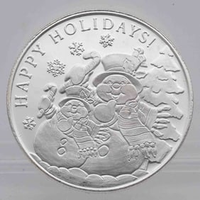 2020 Season's Greetings Christmas 1oz Silver Round