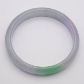 Chinese Purple And Green Jade Bangle