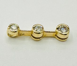 14KT Yellow Gold Natural Diamond Pendant # 2374