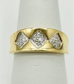 Natural Diamond Band, 14KT Yellow Gold # 2396