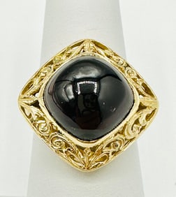 14KT Yellow Gold Garnet Ring # 2399