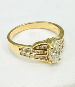 Natural Diamond Ring,14KT Yellow Gold # 2540