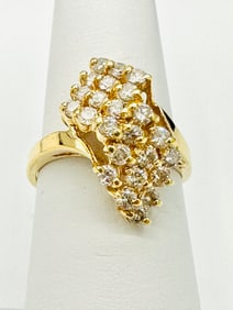 Natural Diamond Ring,14KT Yellow Gold # 2545