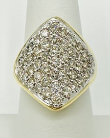 Natural Diamond Ring,14KT Yellow Gold # 2547