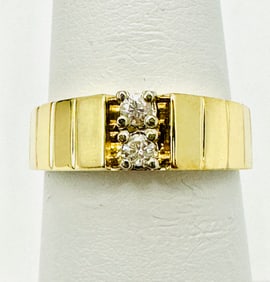 Natural Diamond Ring,14KT Yellow Gold # 2583