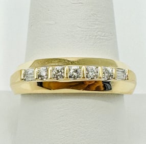 Natural Diamond Ring,14KT Yellow Gold # 2586