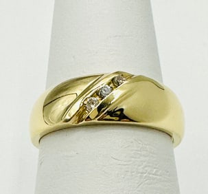 Natural Diamond Ring,14KT Yellow Gold # 2587