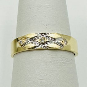 Natural Diamond Ring,14KT Yellow Gold # 2589