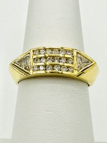 Natural Diamond Ring,18KT Yellow Gold # 2644