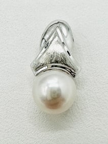 14KT White Gold Pearl Pendant # 2680