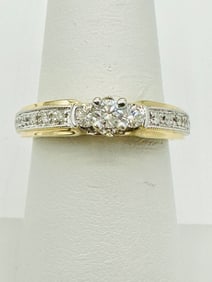 Natural Diamond Ring,14KT Yellow Gold # 2691