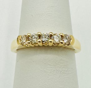Natural Diamond Ring,14KT Yellow Gold # 2693