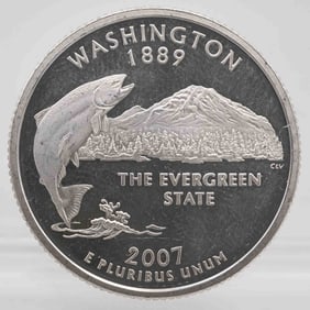 2007 American Proof Silver Quarter Washington