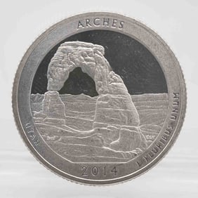 2014 American Proof Silver Quarter ATB Arches