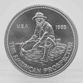 1985 Engelhard American Prospector 1oz Silver Round