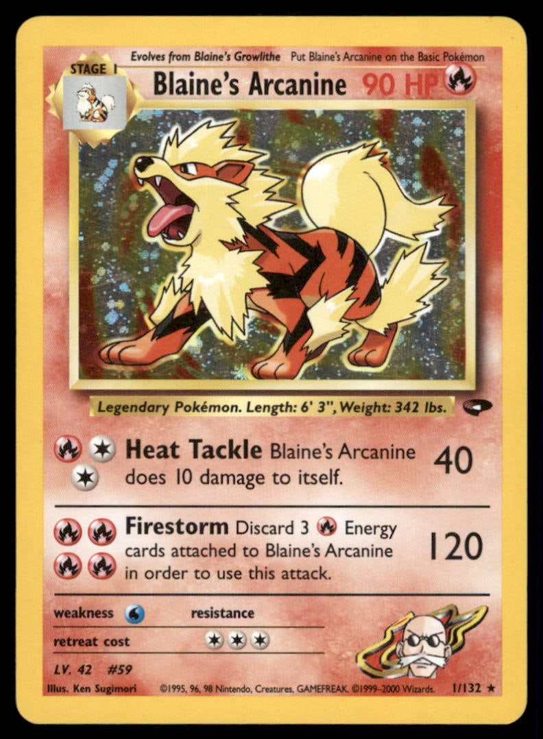 Blaine's Arcanine Gym Challenge #001/132 Holo Pokemon Card: We offer combined shipping on multiple items. Buyers may also arrange their own shipping. LiveShipping is a separate and independent option for shipping that is NOT a part of the auction house or thei