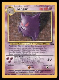 Gengar (20) Fossil #20/62 Holo Pokemon Card