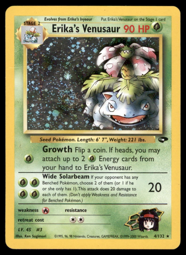 Erika's Venusaur Gym Challenge #004/132 Holo Pokemon Card: We offer combined shipping on multiple items. Buyers may also arrange their own shipping. LiveShipping is a separate and independent option for shipping that is NOT a part of the auction house or thei