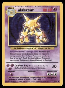 Alakazam Base Set #001/102 Holo Pokemon Card
