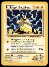 Lt. Surge's Electabuzz (6) Gym Heroes #006/132 Holo Pokemon Card