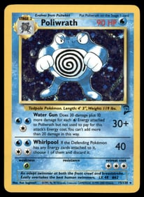 Poliwrath Base Set 2 #015/130 Holo Pokemon Card