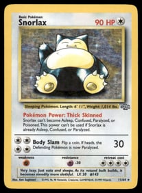 Snorlax (27) Jungle #27/64 Holo Pokemon Card
