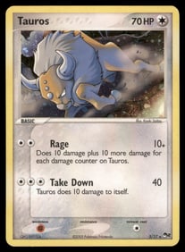 Tauros POP Series 2 #005/017 Holo Pokemon Card