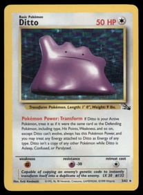 Ditto (3) Fossil #03/62 Holo Pokemon Card