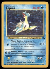 Lapras (10) Fossil #10/62 Holo Pokemon Card
