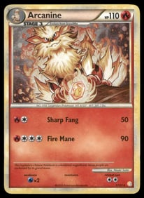 Arcanine HeartGold SoulSilver #1/123 Holo Pokemon Card