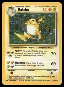 Raichu Base Set #014/102 Holo Pokemon Card